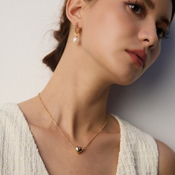 ✨ Artisan Original Convertible Pearl Charm Hoop Earrings | 2-in-1 S925 Gold - Picture 10 of 14